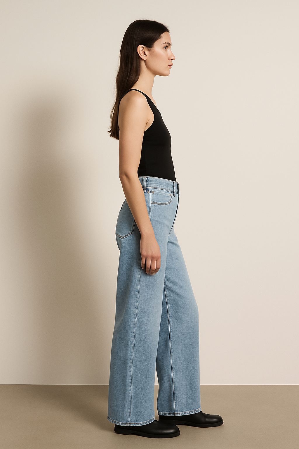 Hannah | Denim-Jeans mit weitem Bein