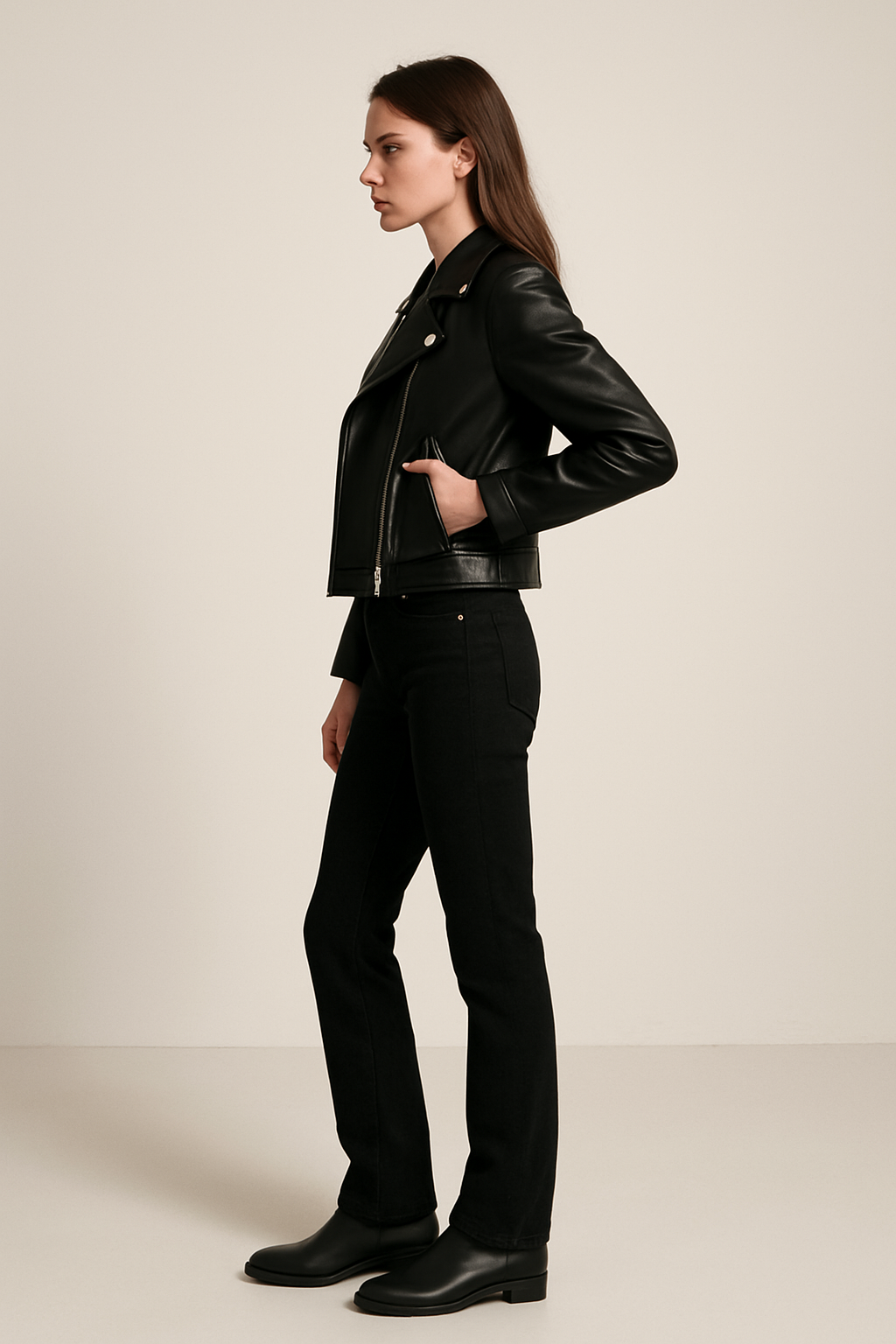 Marie | Bikerjacke aus Kunstleder