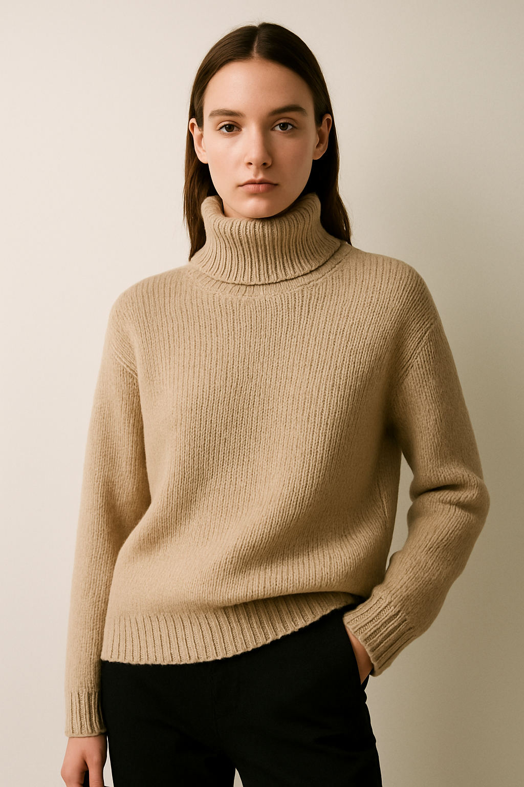 Sophie | Gestrickter Rollkragenpullover