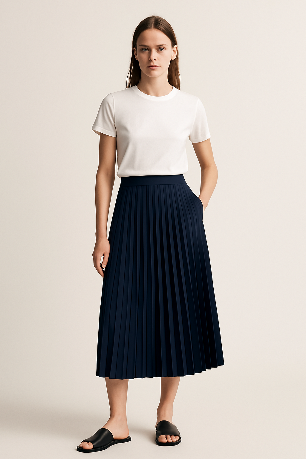 Greta | Plissierter Midirock